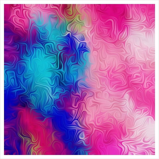 pink blue and green painting abstract background Art Print by Timmy333