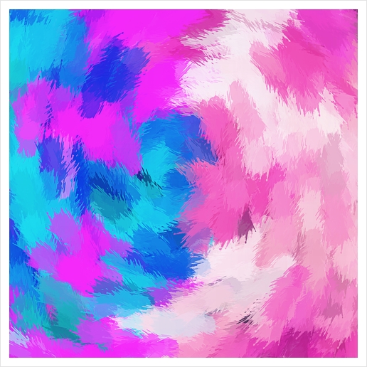 blue and pink painting texture abstract background Art Print by Timmy333