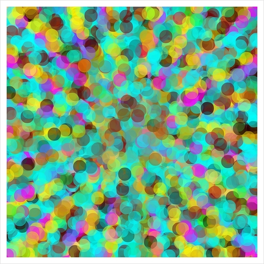 pink green yellow purple and brown circle abstract background Art Print by Timmy333