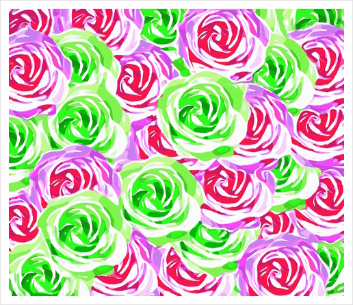 closeup rose pattern texture abstract background in pink red green Art Print by Timmy333