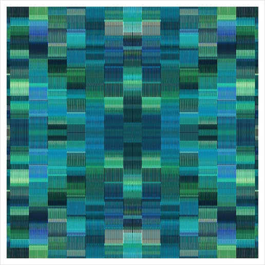 blue and green plaid pattern texture abstract background Art Print by Timmy333