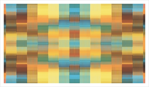 orange blue and brown plaid pattern abstract background Art Print by Timmy333