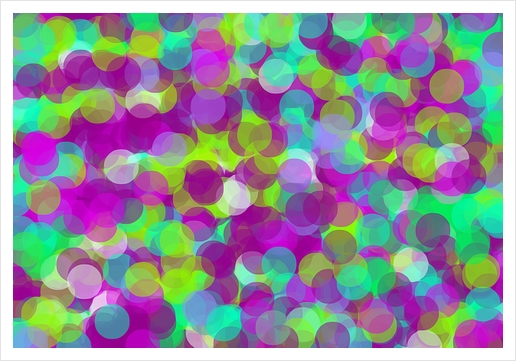 purple blue and green circle pattern abstract background Art Print by Timmy333