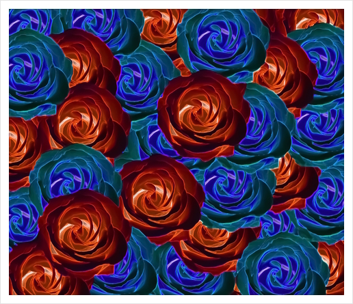 rose texture pattern abstract background in red and blue Art Print by Timmy333