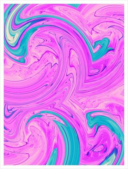 pink and blue spiral painting texture abstract background Art Print by Timmy333