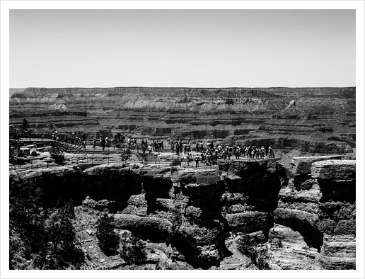 at Grand Canyon national park, USA in black and white Art Print by Timmy333