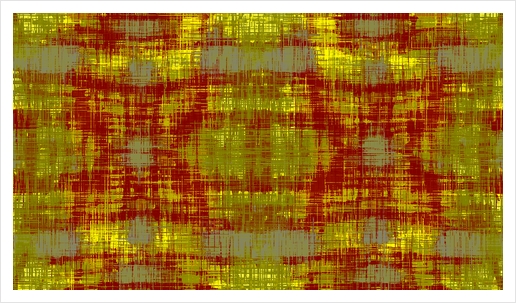 red and yellow plaid pattern abstract background Art Print by Timmy333