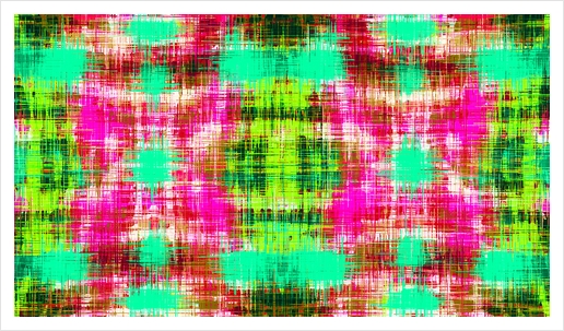 pink green blue and red plaid pattern abstract background Art Print by Timmy333