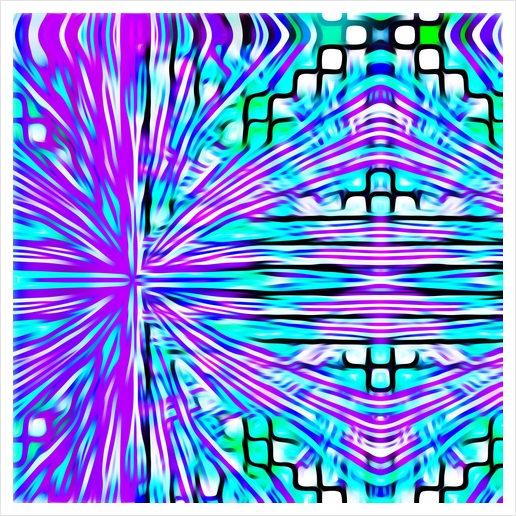 pink blue and green line pattern abstract background Art Print by Timmy333