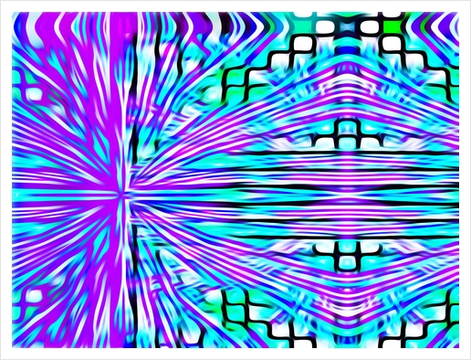 pink blue and green line pattern abstract background Art Print by Timmy333