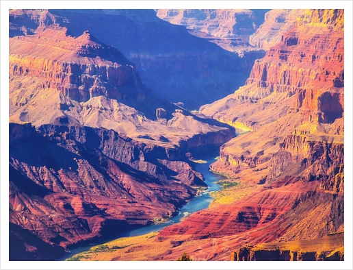 mountain and desert at Grand Canyon national park, USA Art Print by Timmy333