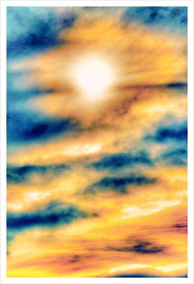 beautiful cloudy sunset sky in summer Art Print by Timmy333