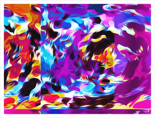 purple pink blue orange yellow and red spiral painting abstract background Art Print by Timmy333