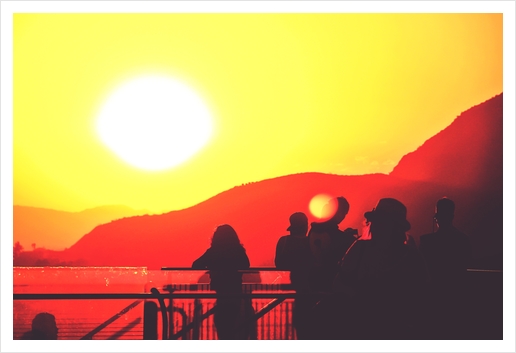 mountain sunset view in summer Art Print by Timmy333