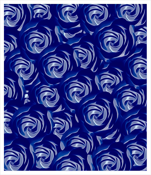 blooming blue rose pattern texture abstract background Art Print by Timmy333