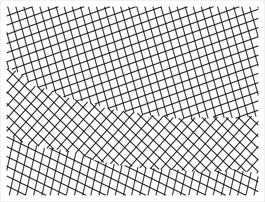 geometric square line pattern abstract background in black and white Art Print by Timmy333