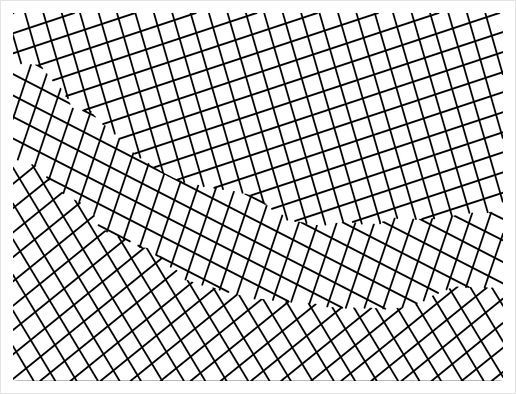 geometric square shape pattern abstract background in black and white Art Print by Timmy333