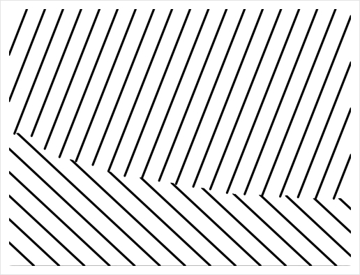 geometric line abstract pattern background in black and white Art Print by Timmy333