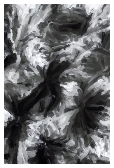 black and white abstract painting texture background Art Print by Timmy333