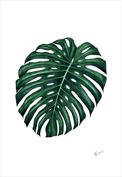 Monstera Art Print by Nika_Akin