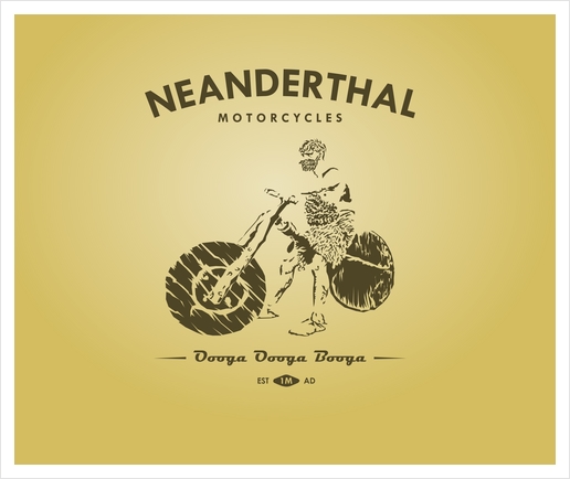 Neanderthal Motors  Art Print by Mathew Heinecke