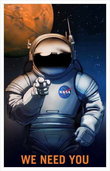 We Need You - NASA KSC Space Tourism Poster Art Print by Space Travel