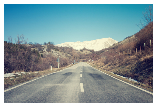 Road with Mountain Art Print by Salvatore Russolillo