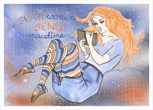 Smart women bend spacetime Art Print by IlluScientia