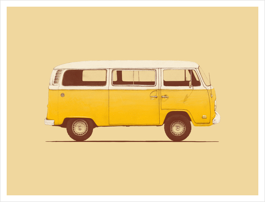 Yellow Van Art Print by Florent Bodart - Speakerine