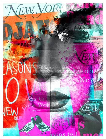 The face and N.Y. Art Print by Gabi Hampe