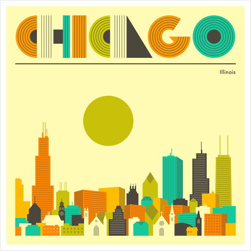 CHICAGO Art Print by Jazzberry Blue