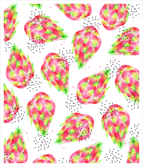 Dragon Fruit Art Print by Uma Gokhale