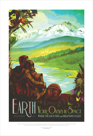 Earth: Your Oasis in Space - NASA JPL Space Tourism Poster Art Print by Space Travel