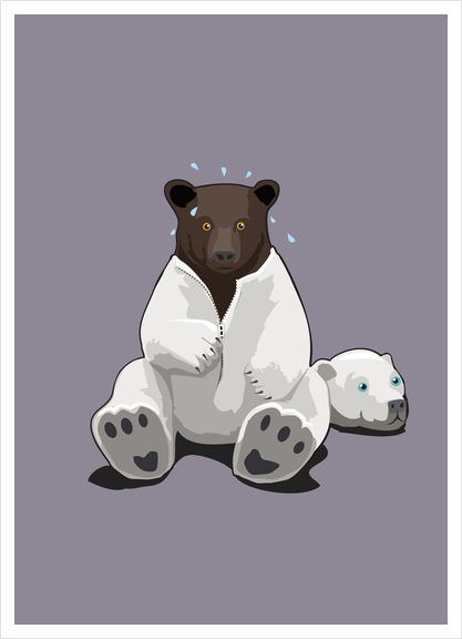 Fake Bear Art Print by Alex Xela
