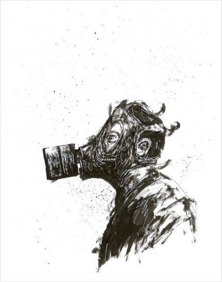 Gas Mask Art Print by Aaron Morgan