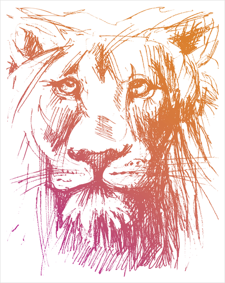 Lion Art Print by Georgio Fabrello