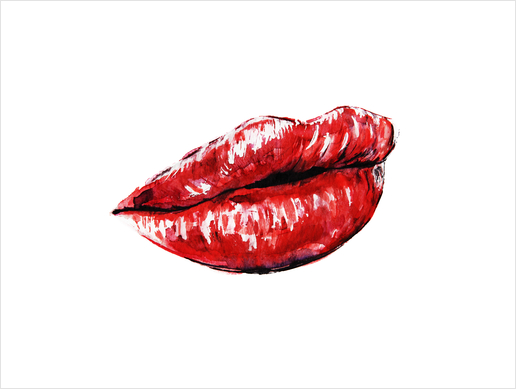 Red Lips Art Print by Nika_Akin