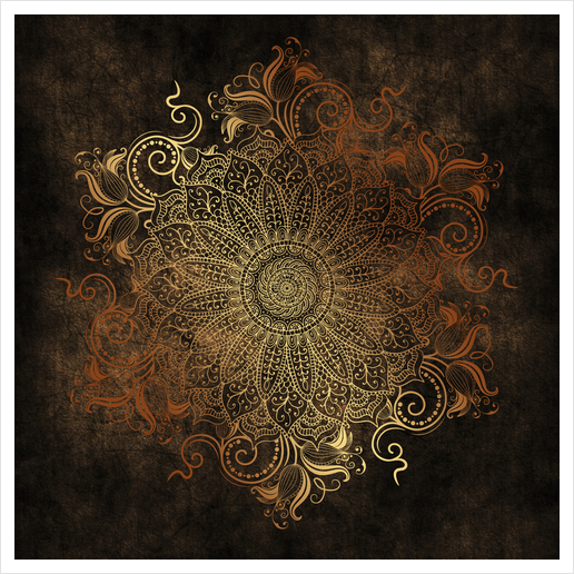 Mandala - Copper Art Print by aleibanez