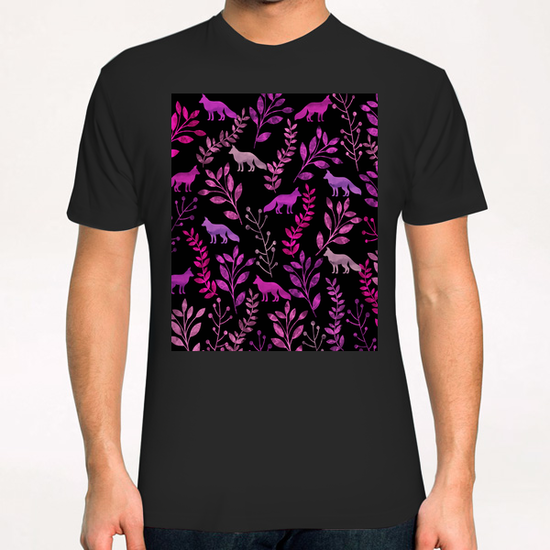 Floral and Fox T-Shirt by Amir Faysal