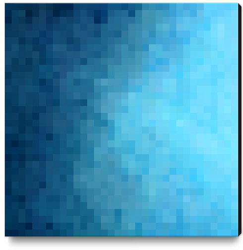 graphic design geometric pixel square pattern abstract background in blue Canvas Print by Timmy333