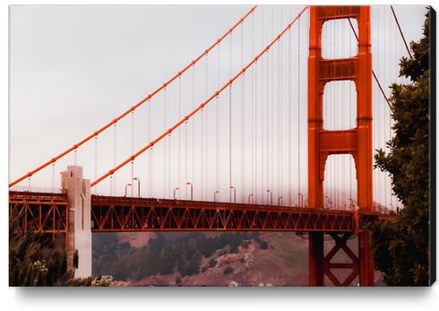 Closeup Golden Gate bridge San Francisco California USA Canvas Print by Timmy333