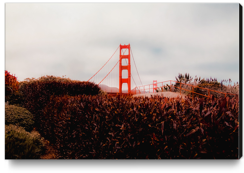 Golden Gate Bridge San francisco USA with cloudy sky Canvas Print by Timmy333