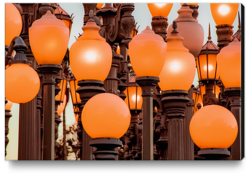 Urban Light at LACMA Los Angeles California USA Canvas Print by Timmy333