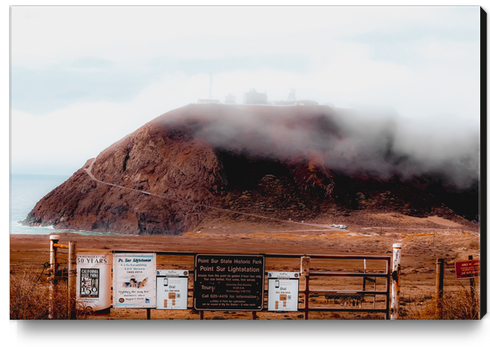 Point Sur state historic park, Big Sur, highway1 California USA with foggy sky Canvas Print by Timmy333