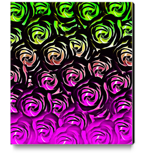 rose pattern texture abstract background in green and pink Canvas Print by Timmy333