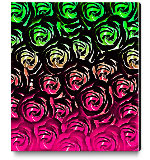 rose pattern texture abstract background in pink and green Canvas Print by Timmy333