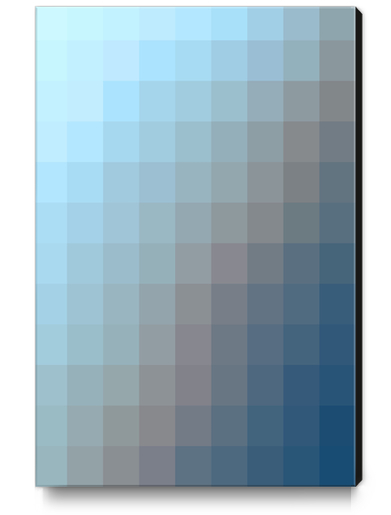 blue graphic design geometric pixel square pattern abstract background Canvas Print by Timmy333