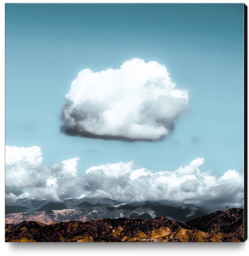 Hiking trail with mountain view and blue cloudy sky to Hollywood sign Los Angeles California USA Canvas Print by Timmy333