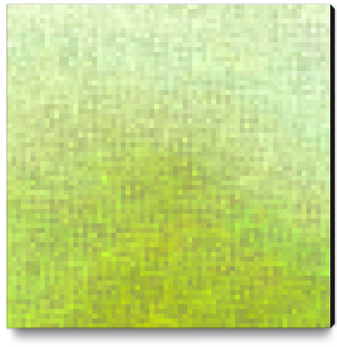 graphic design geometric pixel square pattern abstract in green Canvas Print by Timmy333