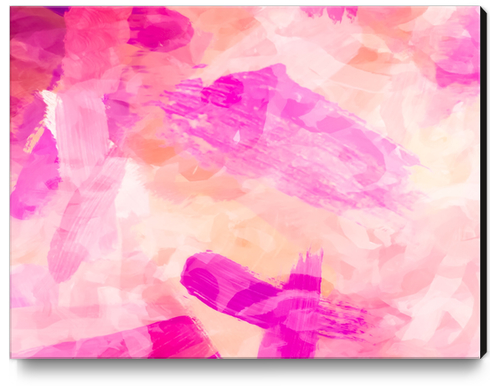 splash painting texture abstract background in pink Canvas Print by Timmy333